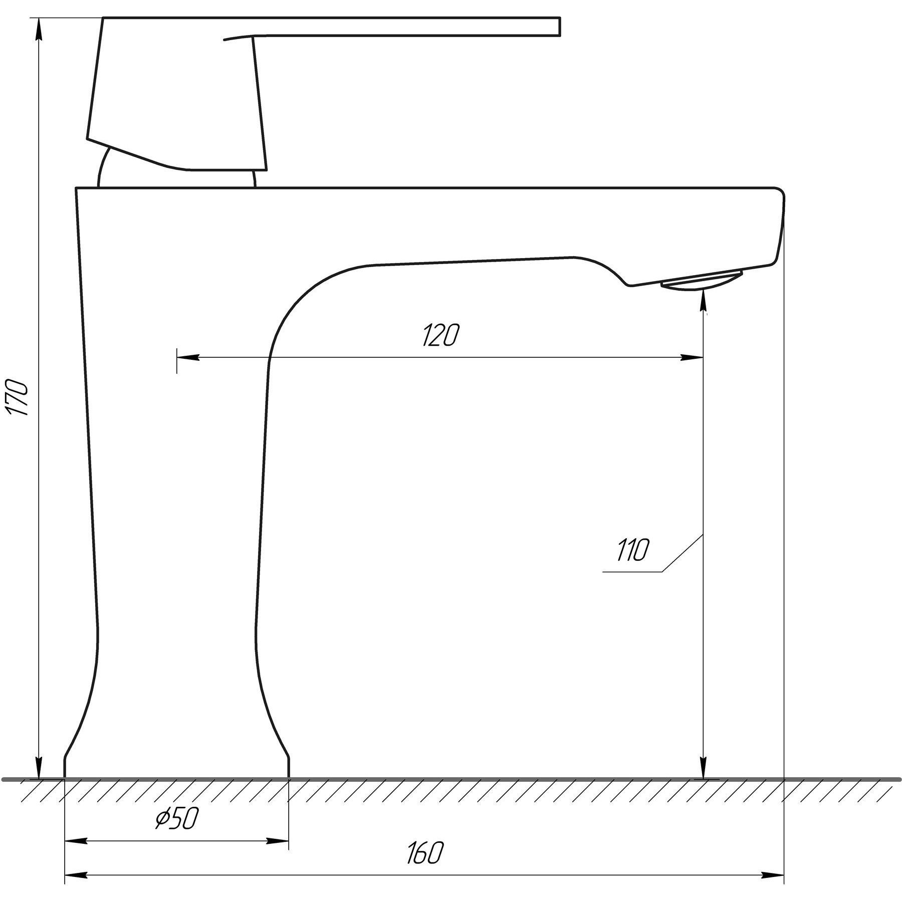 Змішувач для умивальника Globus Lux Laguna GLA-0401 - Image 6