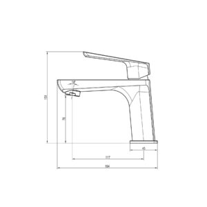 Змішувач для умивальника TOPAZ LEXI TL- 21201-H57-AU cartridge D25 золото PVD - Image 6