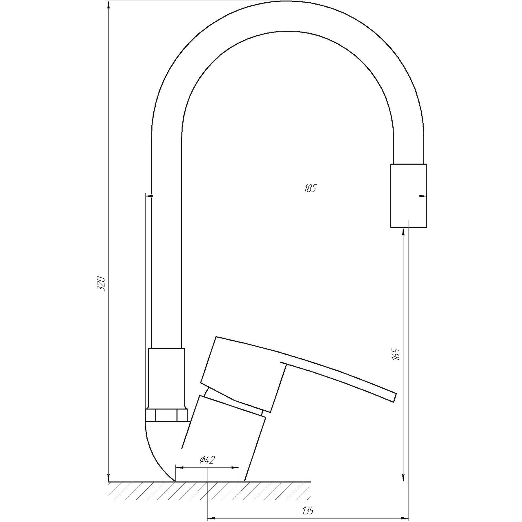 Змішувач для кухні DOMINO SIRIUS DSV-203SLR-Brown - Image 6