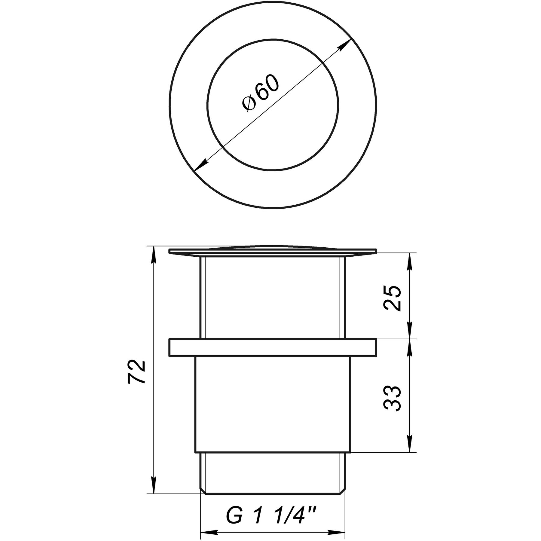 Донний клапан Globus Lux HG-041B (Click-clack) - Image 6
