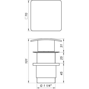 Донний клапан Globus Lux HG-043B (Click-clack) - Image 6