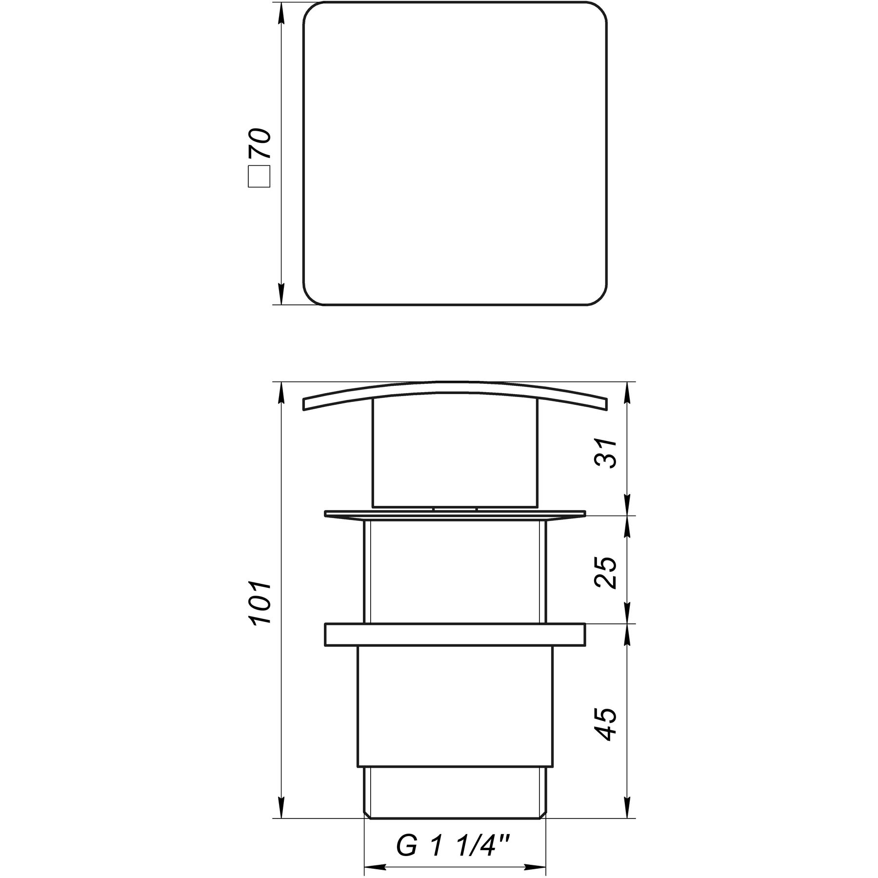 Донний клапан Globus Lux HG-043B (Click-clack) - Image 6