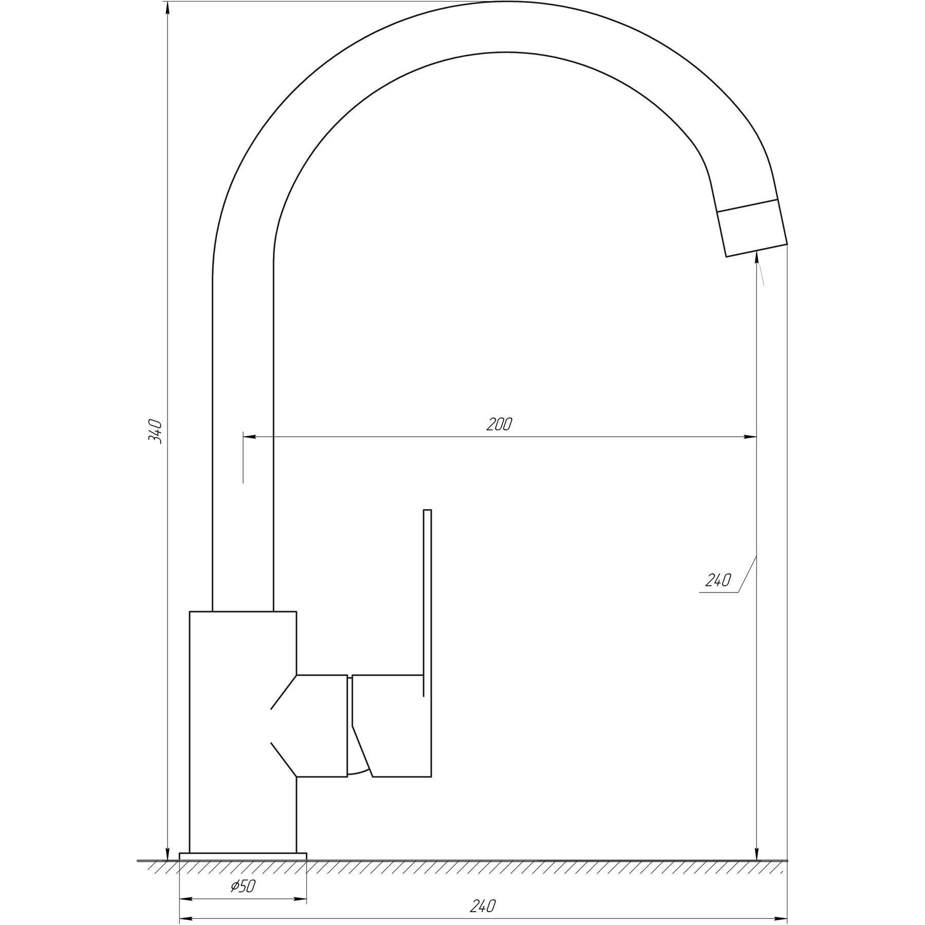 Змішувач для кухні TOPAZ BARTS TB 07403-H36-W - Image 6