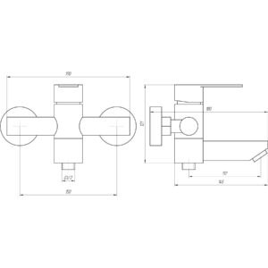 Змішувач для ванни Globus Lux RING SR-102N - Image 6