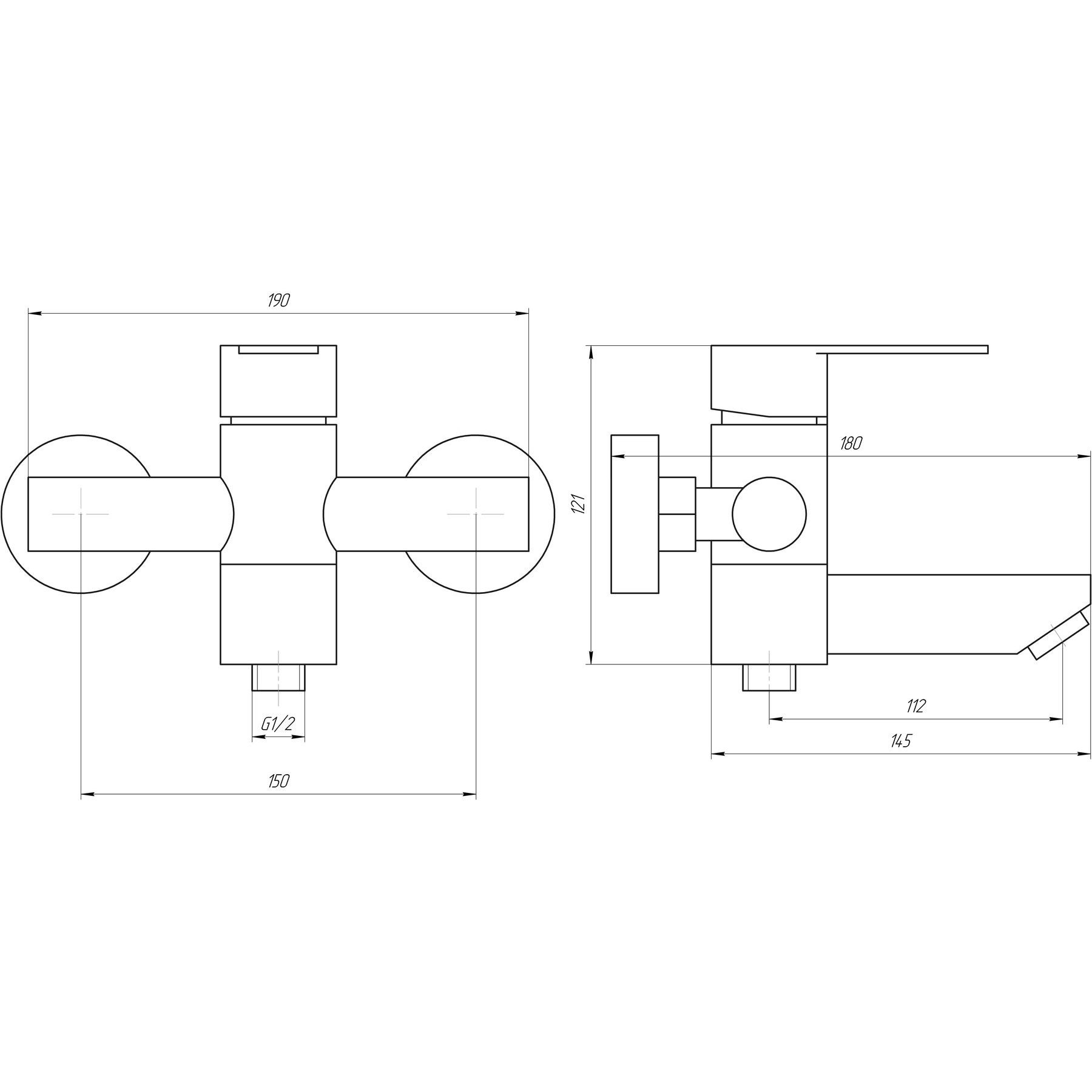 Змішувач для ванни Globus Lux RING SR-102N - Image 6