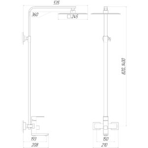 Душова система Globus Lux SICILIA VAN-SBQ-SH-02-BB - Image 6