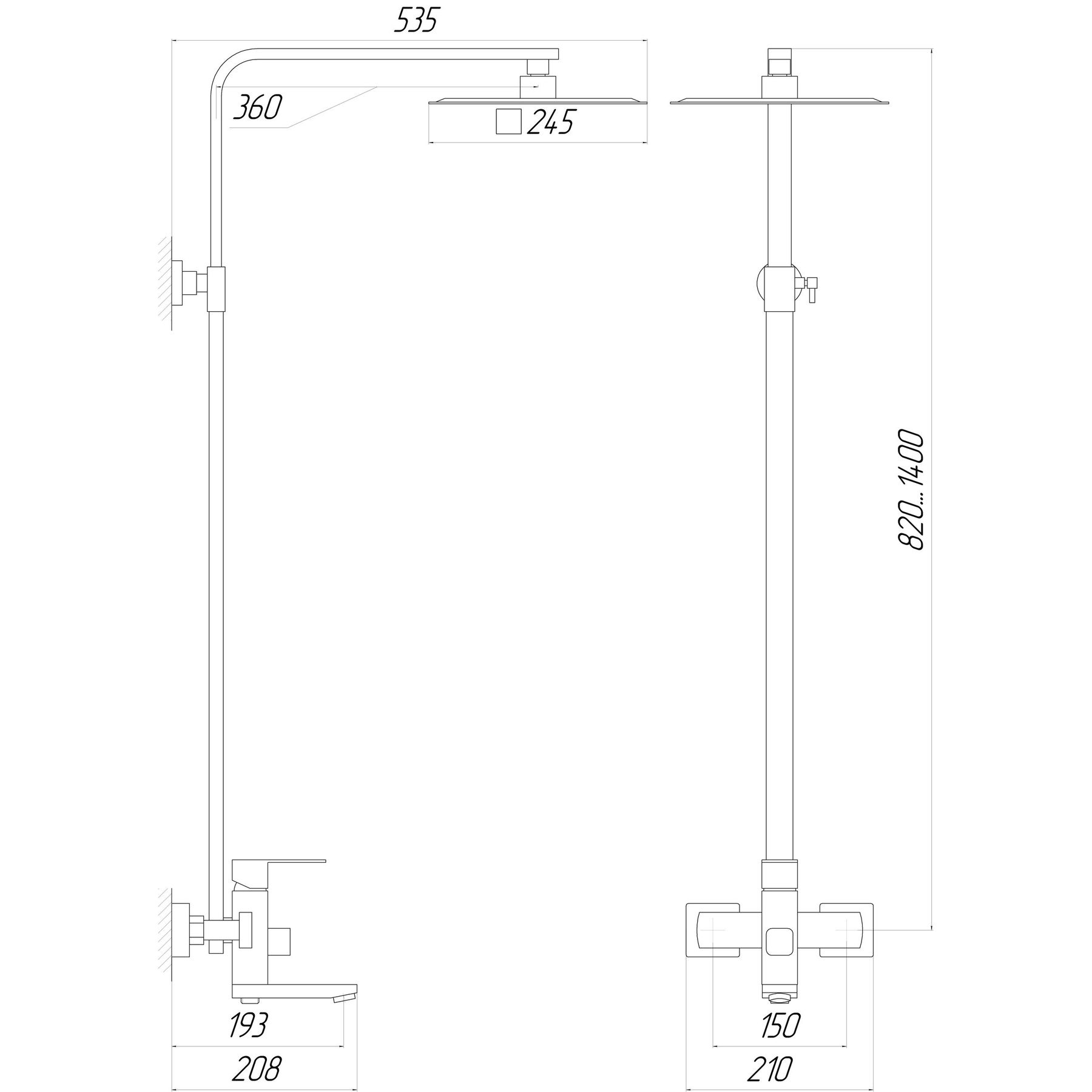Душова система Globus Lux SICILIA VAN-SBQ-SH-02-BB - Image 6
