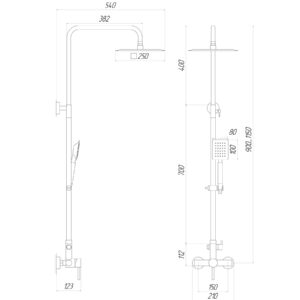 Душова система Globus Lux ALPEN SBT1-SQ-05-304 - Image 6