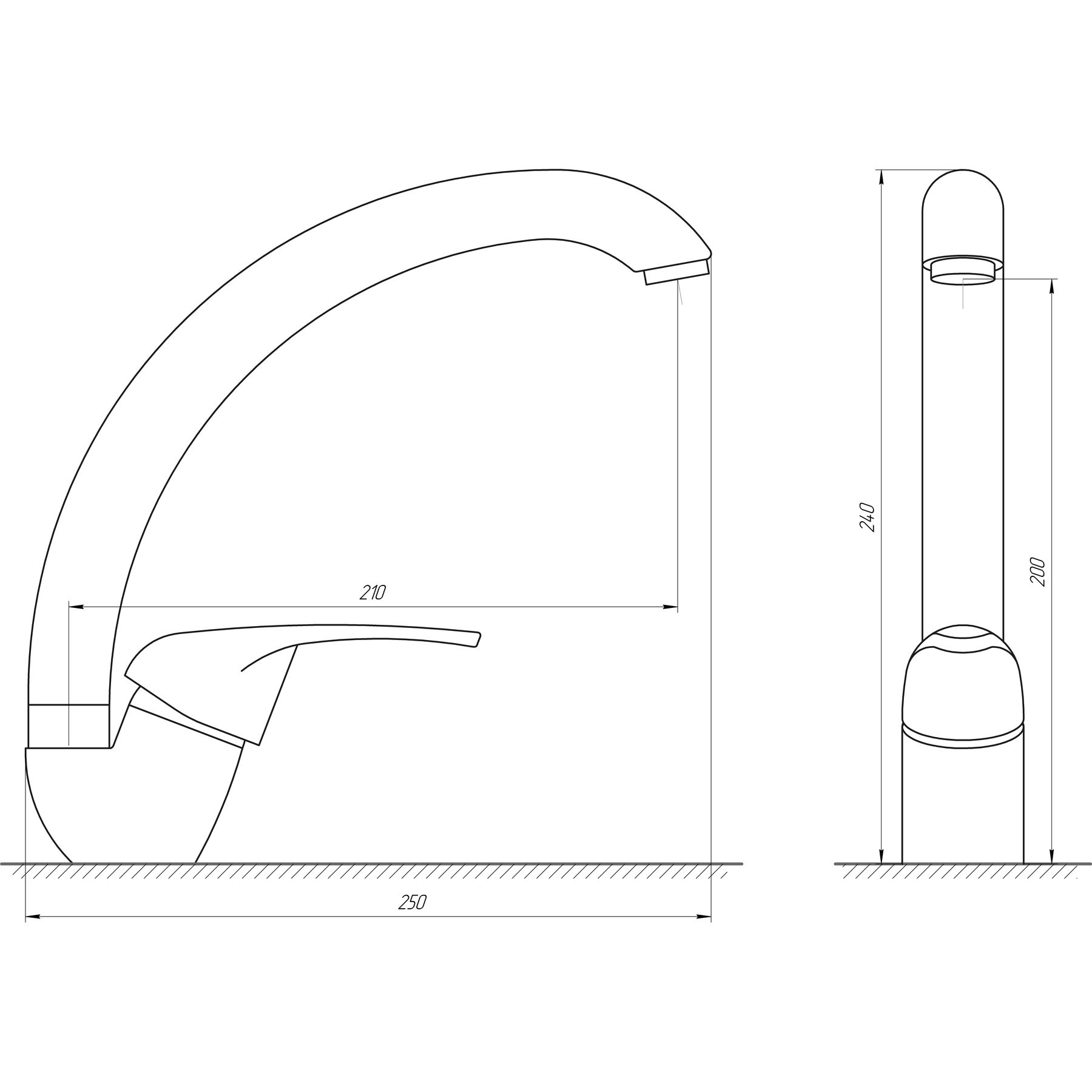 Змішувач для кухні Globus Lux Solly GLSO-0203S-10-BB - Image 6