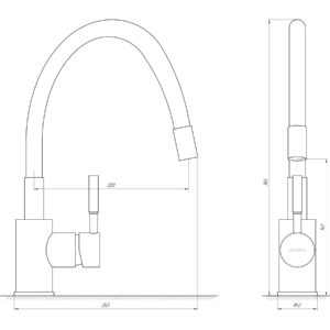Змішувач для кухні Globus Lux LAZER GLLR-0203SB-10-BB - Image 6