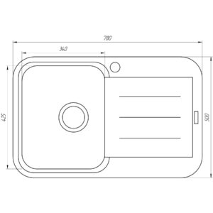 Гранітна мийка Globus Lux OBER білий 780х500мм-А0007 - Image 6