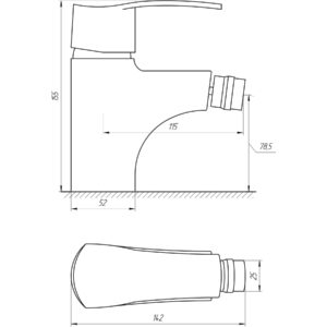Змішувач для біде Globus Lux QUEENSLAND GLQU-106 - Image 6