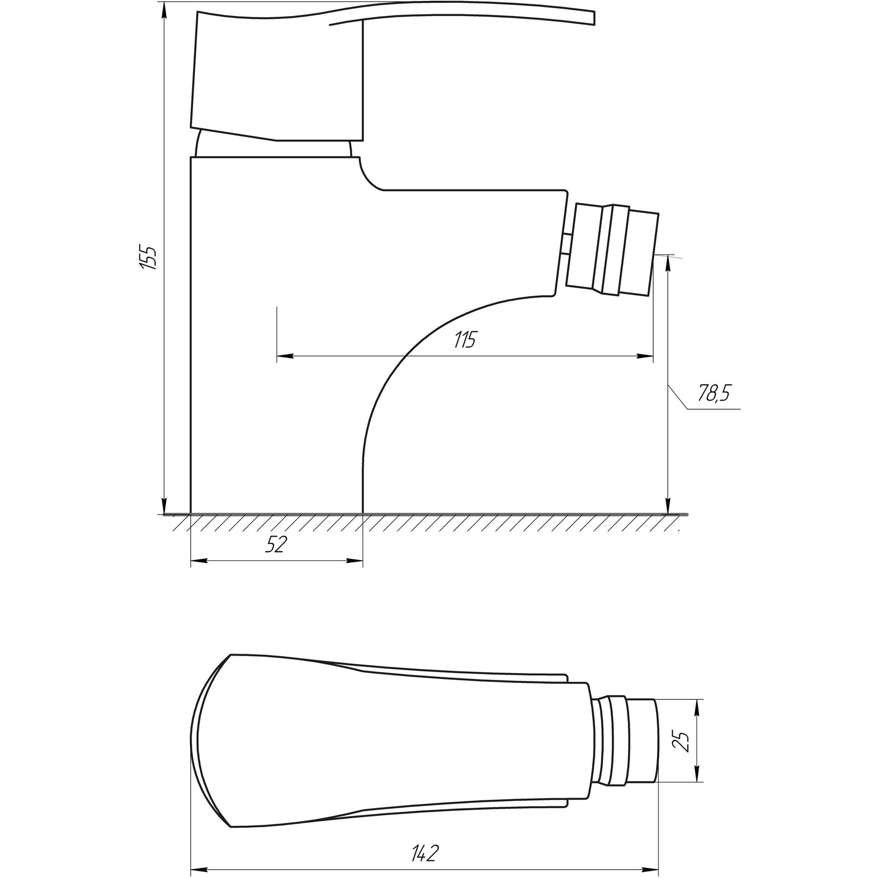 Змішувач для біде Globus Lux QUEENSLAND GLQU-106 - Image 6