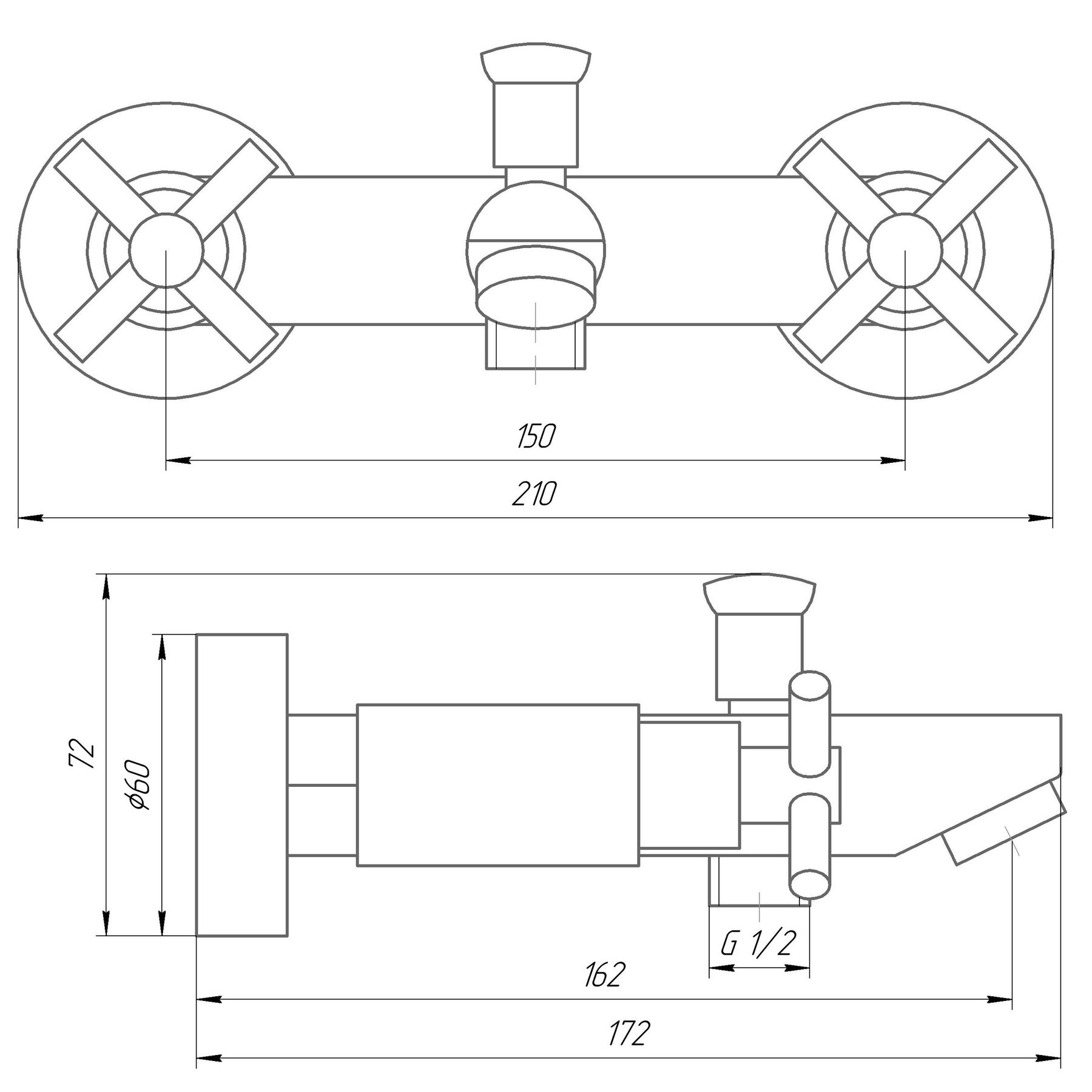 Змішувач для ванни Globus Lux DUKAT SD4-102 - Image 6