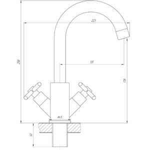 Змішувач для умивальника Globus Lux DUKAT SD4-101RS - Image 6
