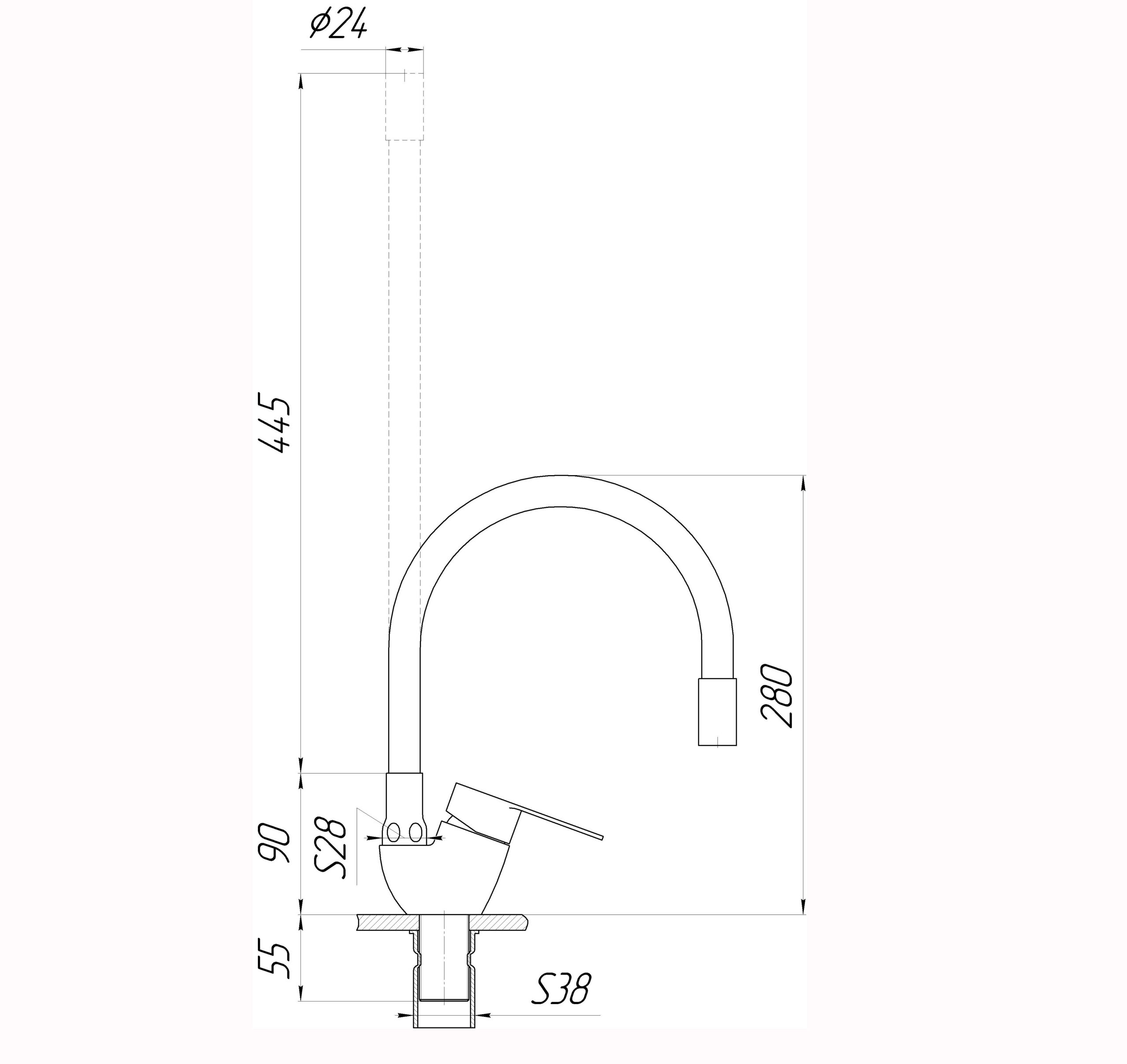 Змішувач для кухні Globus Lux MAIN SM-203SB - Image 6