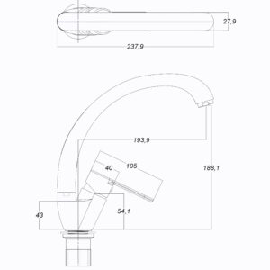 Змішувач для кухні Globus Lux Dolly GLD-0203S - Image 6