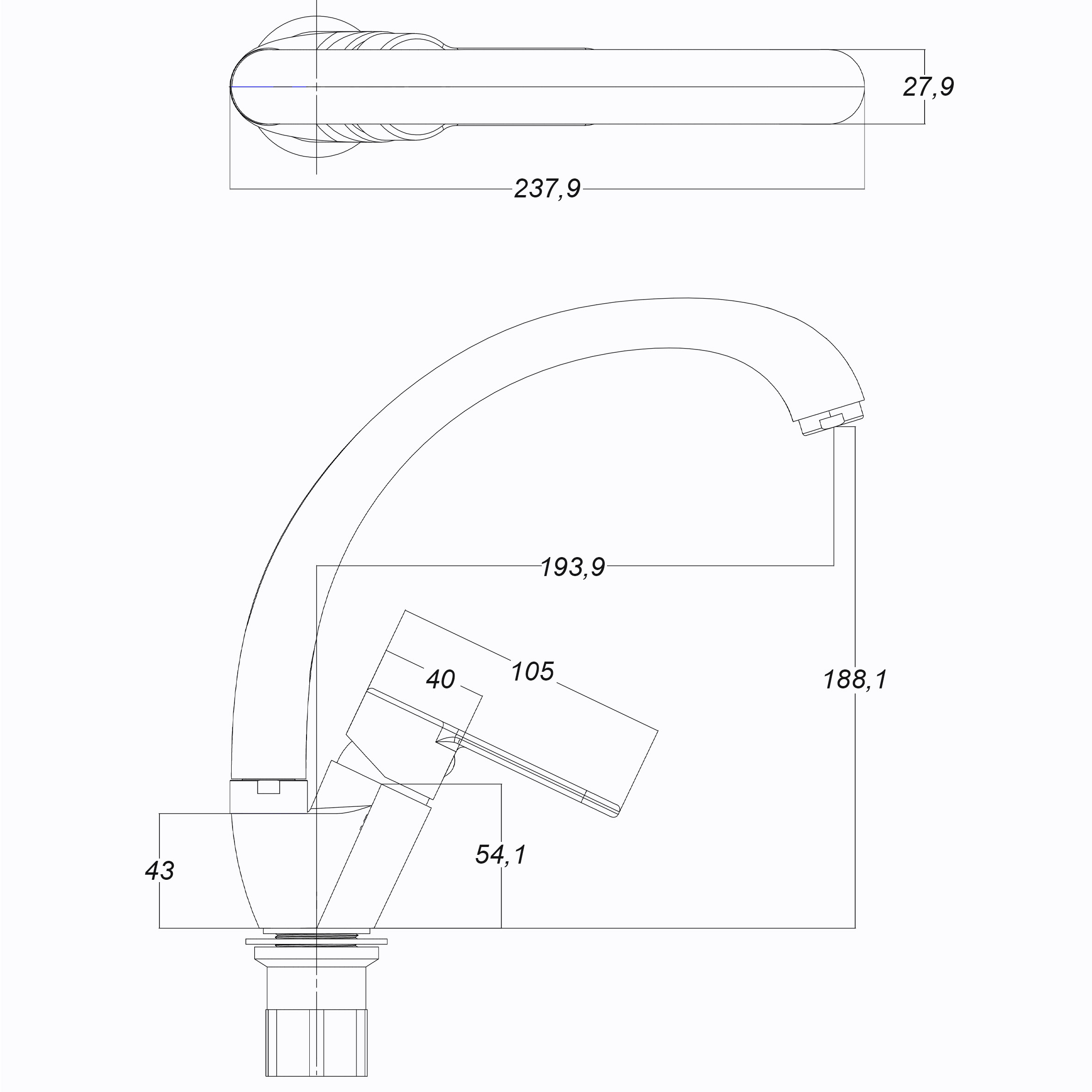 Змішувач для кухні Globus Lux Dolly GLD-0203S - Image 6