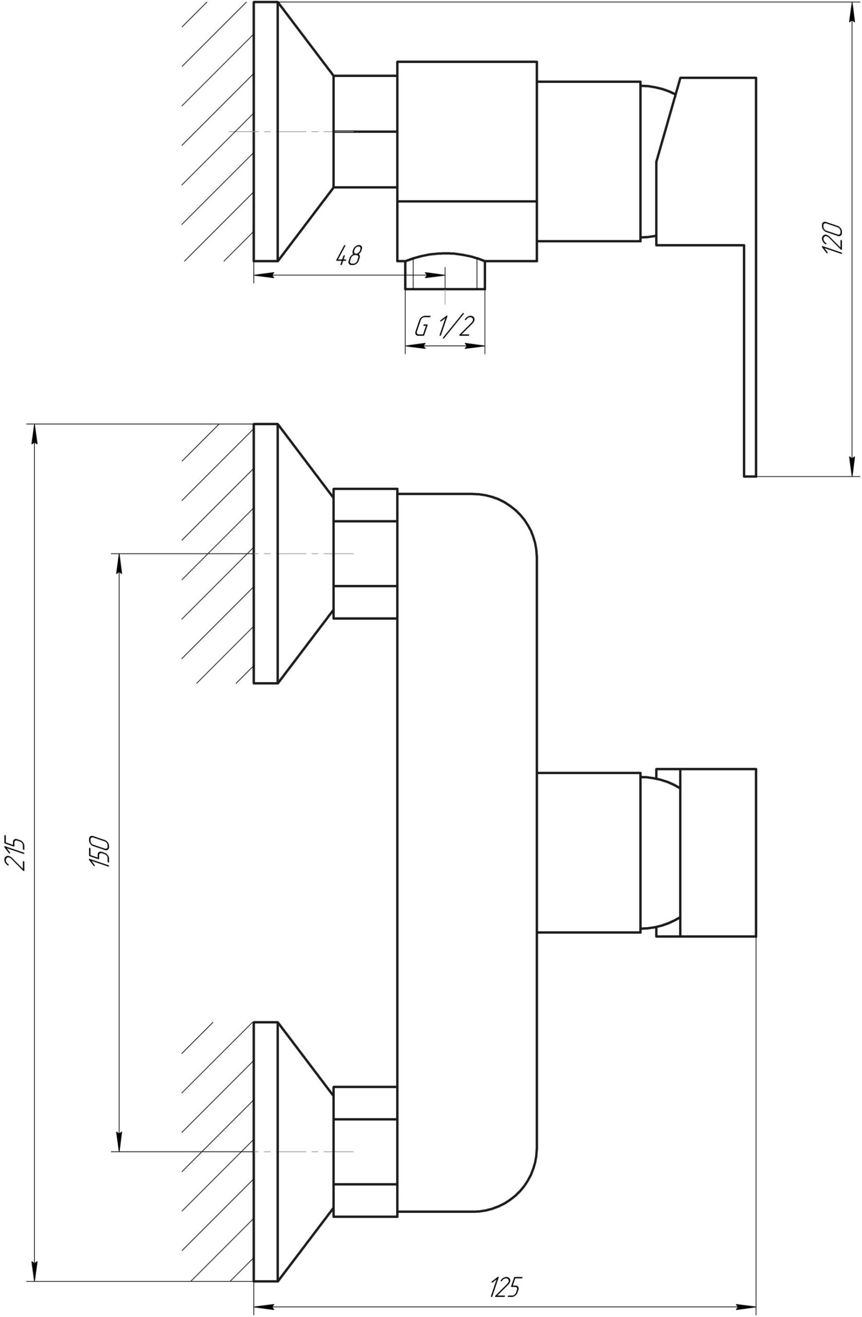 Змішувач для душу Globus Lux Milano GLM-105N-11-Graphite - Image 6
