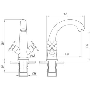 Змішувач для умивальника Globus Lux DUKAT-8 SD8-401 - Image 6