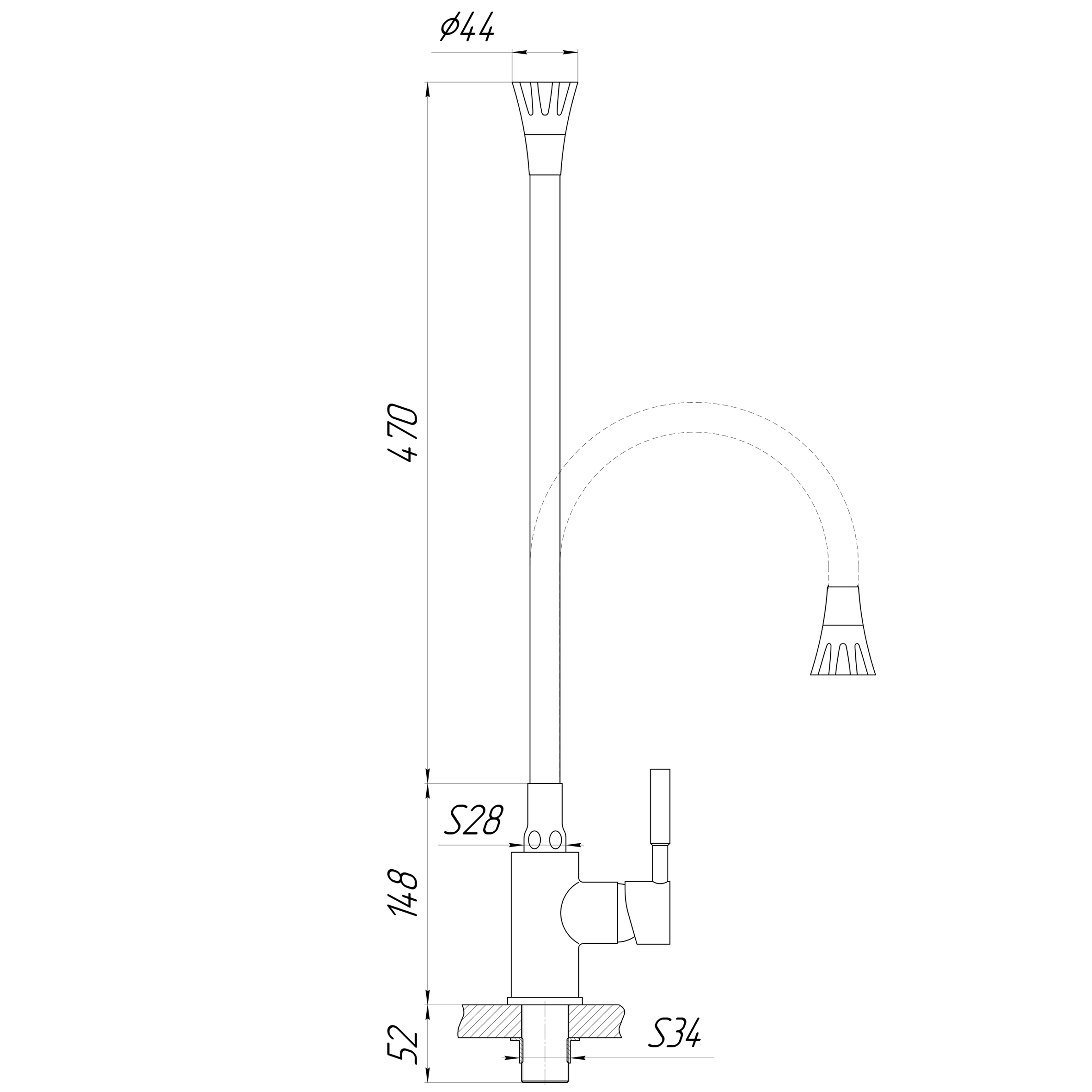 Змішувач для кухні Globus Lux Lazer GLLR-0203SA-G03 - Image 6