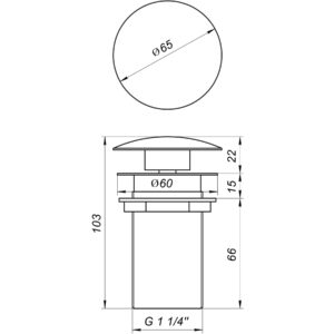 Донний клапан Globus Lux HG15-03B (Click-clack) - Image 6