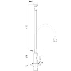 Змішувач для кухні Domino PRESTIGE DPS-203SA-G03 - Image 6