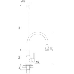 Змішувач для кухні Domino ELLIPSE DCC-203SA-B01 - Image 6