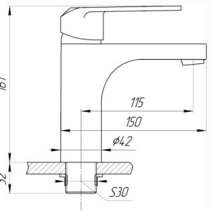 Змішувач для умивальника DOMINO PALMA DD-401 - Image 6