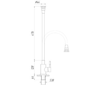 Змішувач для кухні Globus Lux Alpen SBT1-203SA-B01 - Image 6