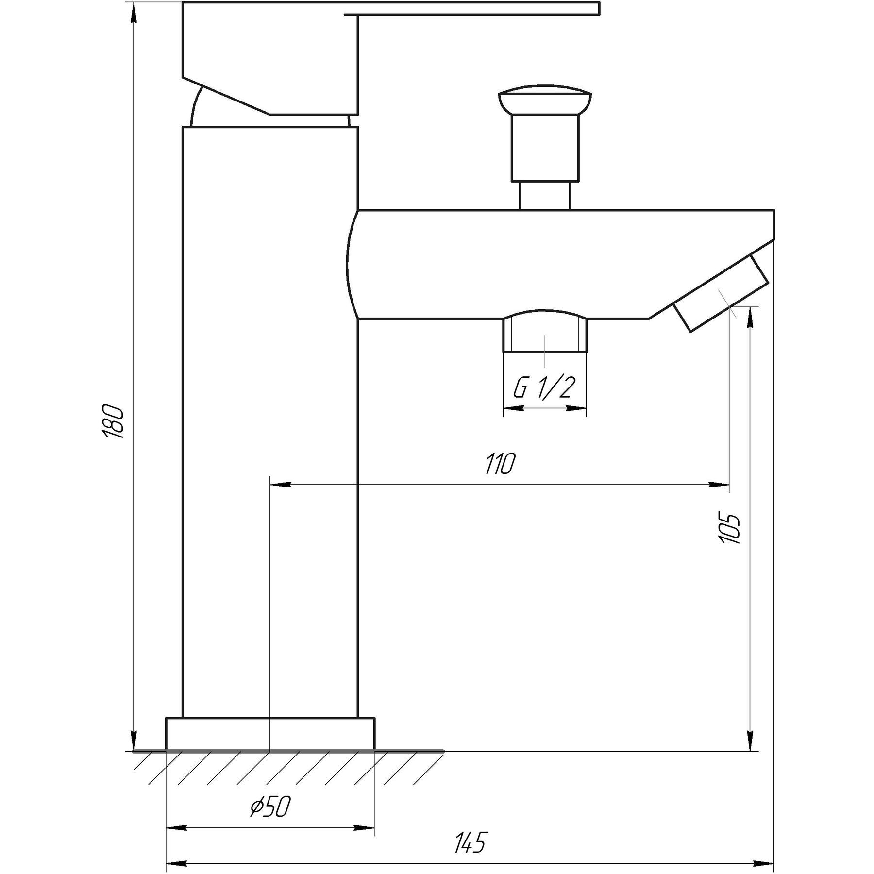 Змішувач для умивальника Globus Lux WIEN SBT2-106B - Image 6