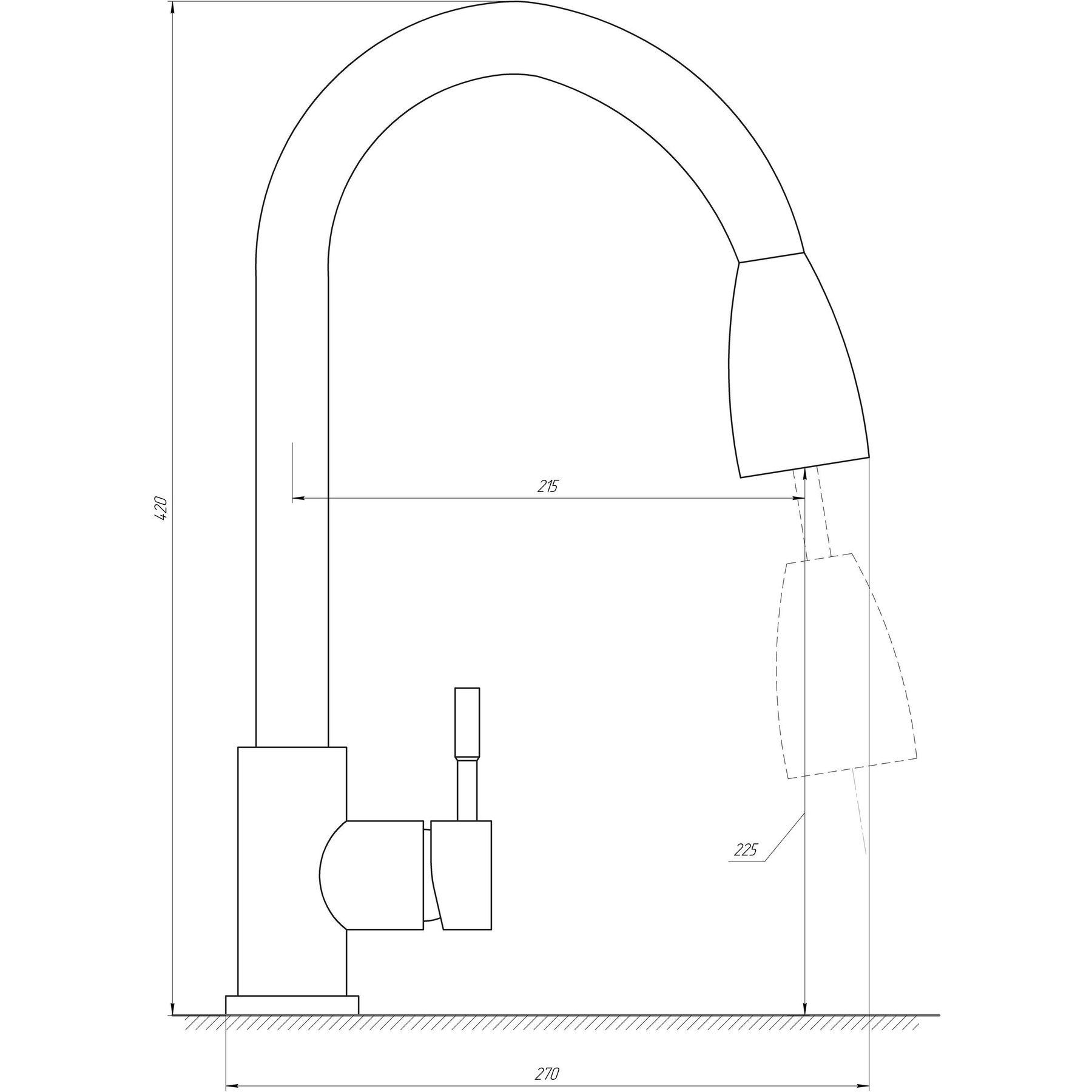 Змішувач для кухні Globus Lux ALPEN SBT1-2031-BB - Image 6
