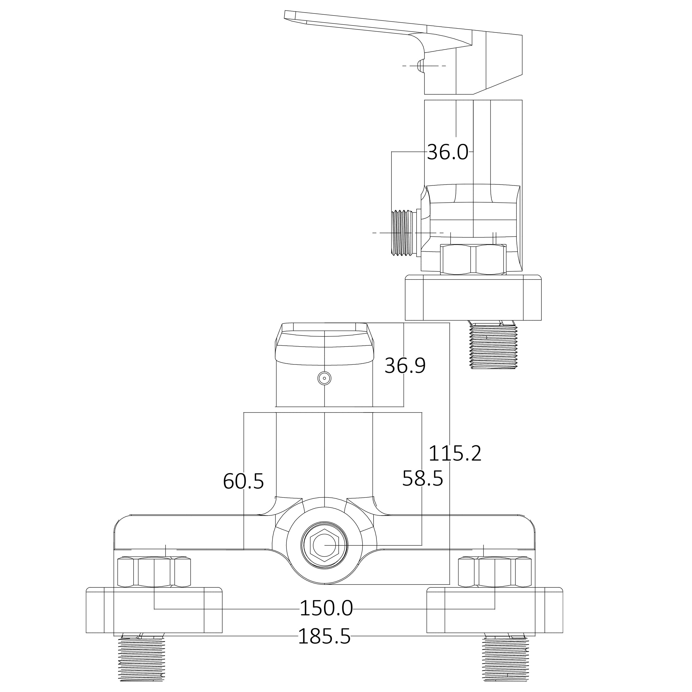Змішувач для душу Globus Lux BONN GLB-0105N - Image 6
