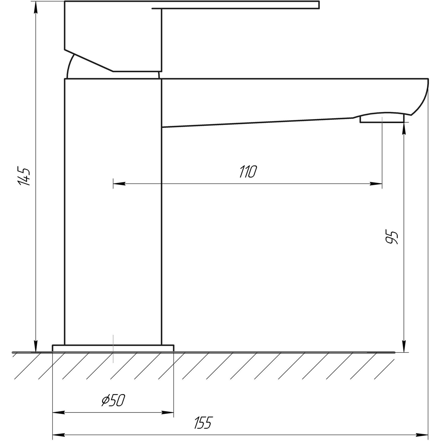 Змішувач для умивальника TOPAZ BARTS TB 07202-H36, Шланги TAQ-M1055 - Image 6