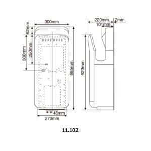 Сушарка для рук HOTEC 11.102 ABS Silver - Image 6