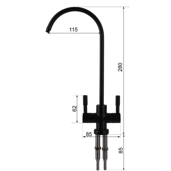 Кран для зворотнього осмосу Globus Lux Lazer GLLR-76A-BB