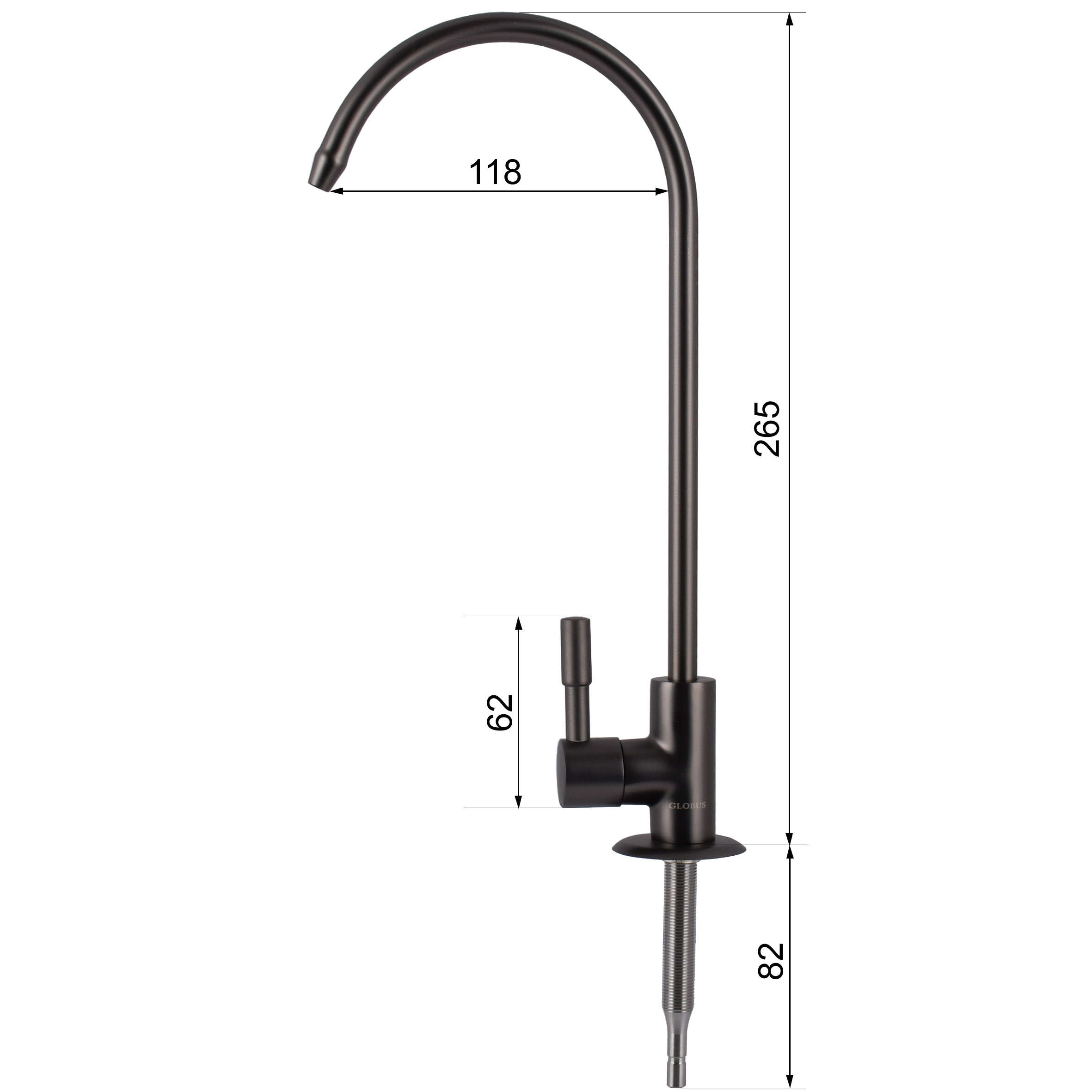 Кран для зворотнього осмосу Globus Lux Lazer GLLR-55M-BB - Image 6