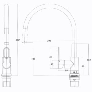 Змішувач для кухні Globus Lux Dolly GLD-0203LR-BL - Image 6