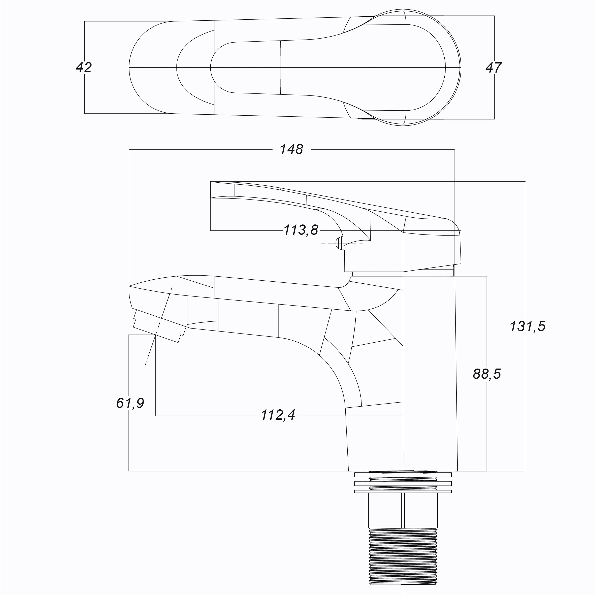 Змішувач для умивальника Globus Lux Solly GLSO-0401HL - Image 6