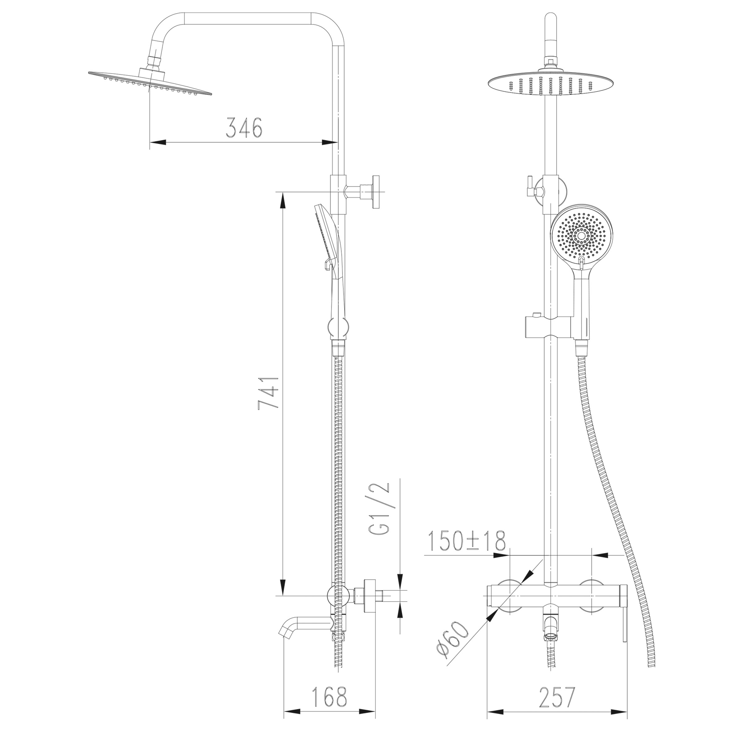 Душова система TOPAZ LOFT TLF 32102-H75-C - Image 6