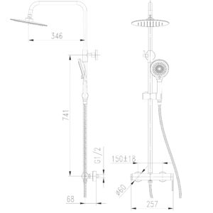 Душова система TOPAZ LOFT TLF 32702-H75-C - Image 6