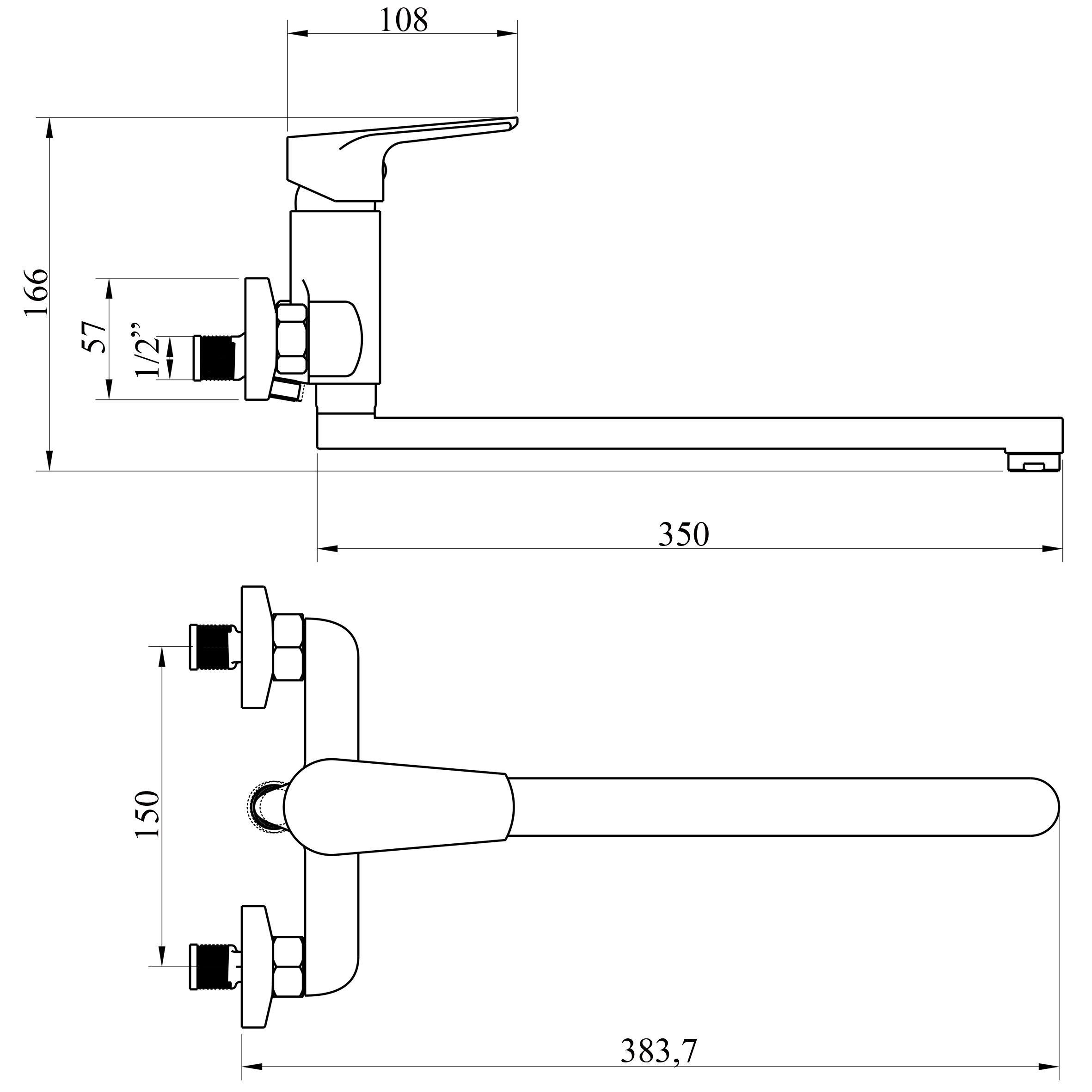 Змішувач для ванни DOMINO VITO DVO-208 - Image 6