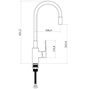 Змішувач для кухні DOMINO RONDO DND-203SR-SB - Image 6