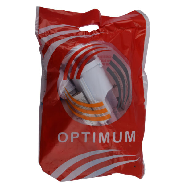 Набір для бачка унітазу OPTIMUM ниж підв пласт 1/2″ з подвійним режимом зливу і хром кнопкою OPTI 0810