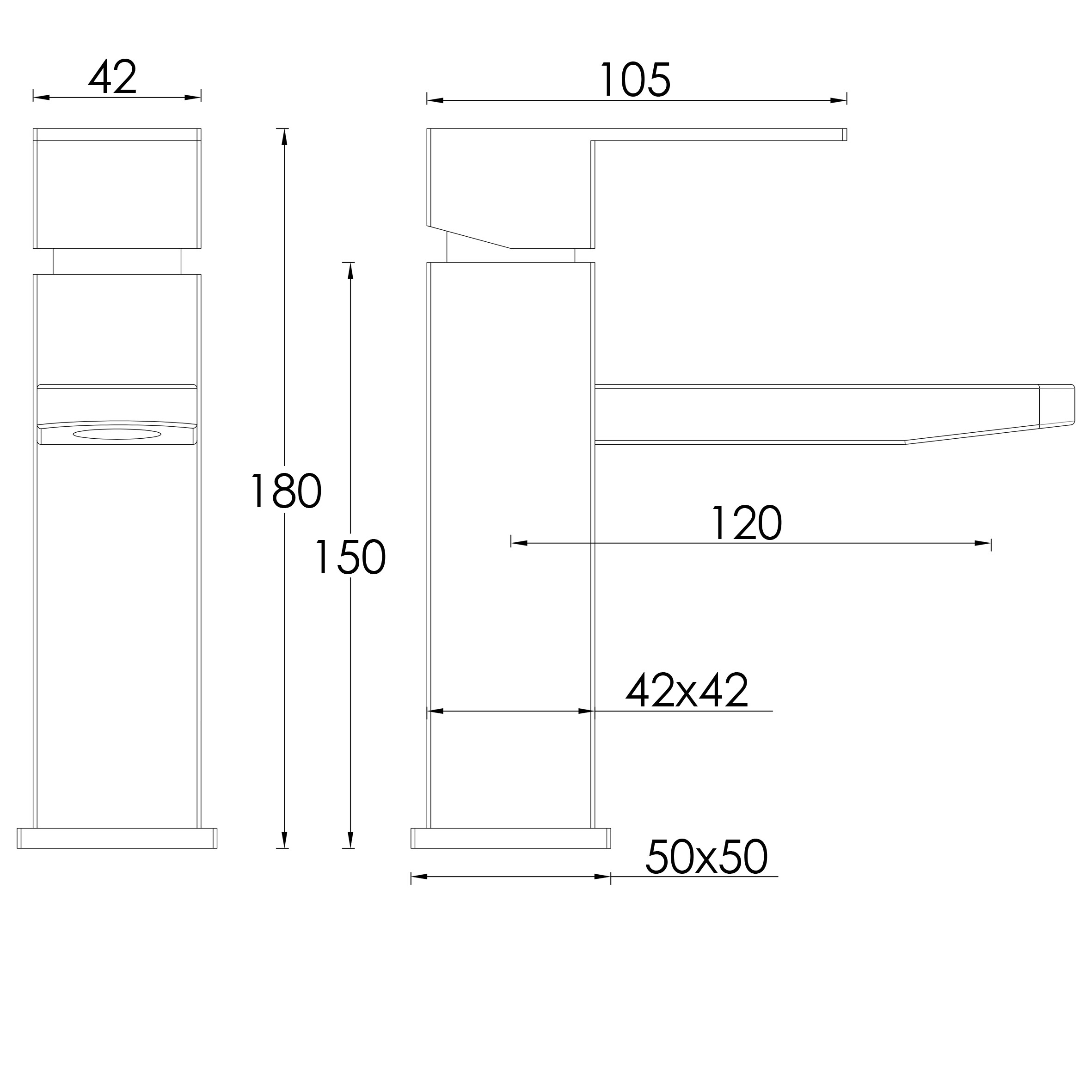Змішувач для умивальника Globus Lux KUBUS SKU-101 - Image 6