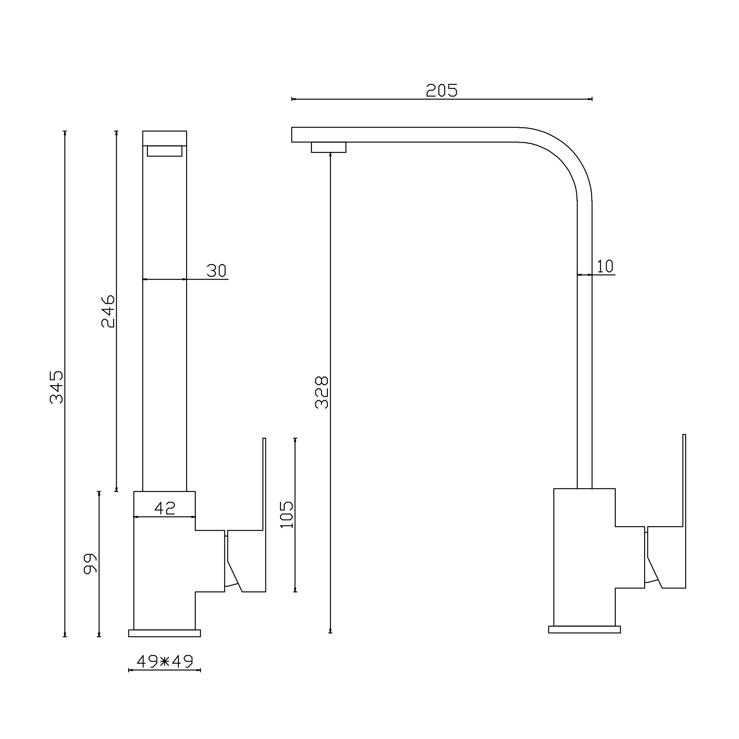 Змішувач для кухні Globus Lux KUBUS SKU-203S-GP - Image 6