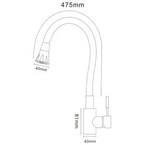 Змішувач для кухні EcoMIX Stella STE-203SA-GP-B01 - Image 6