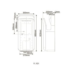 Сушарка для рук HOTEC 11.101 ABS White сенсорна, корпус пластик білий (220В ,1650-2050Вт) - Image 7