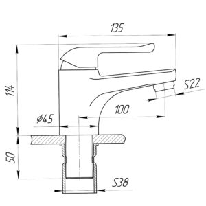 Змішувач для умивальника Globus Lux LEON SL-101 - Image 7