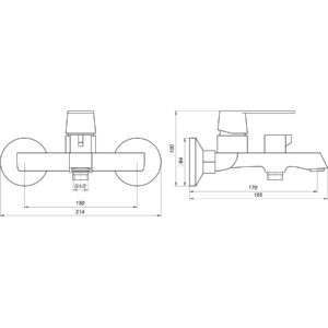 Змішувач для ванни Globus Lux Laguna GLA-0102NE - Image 7